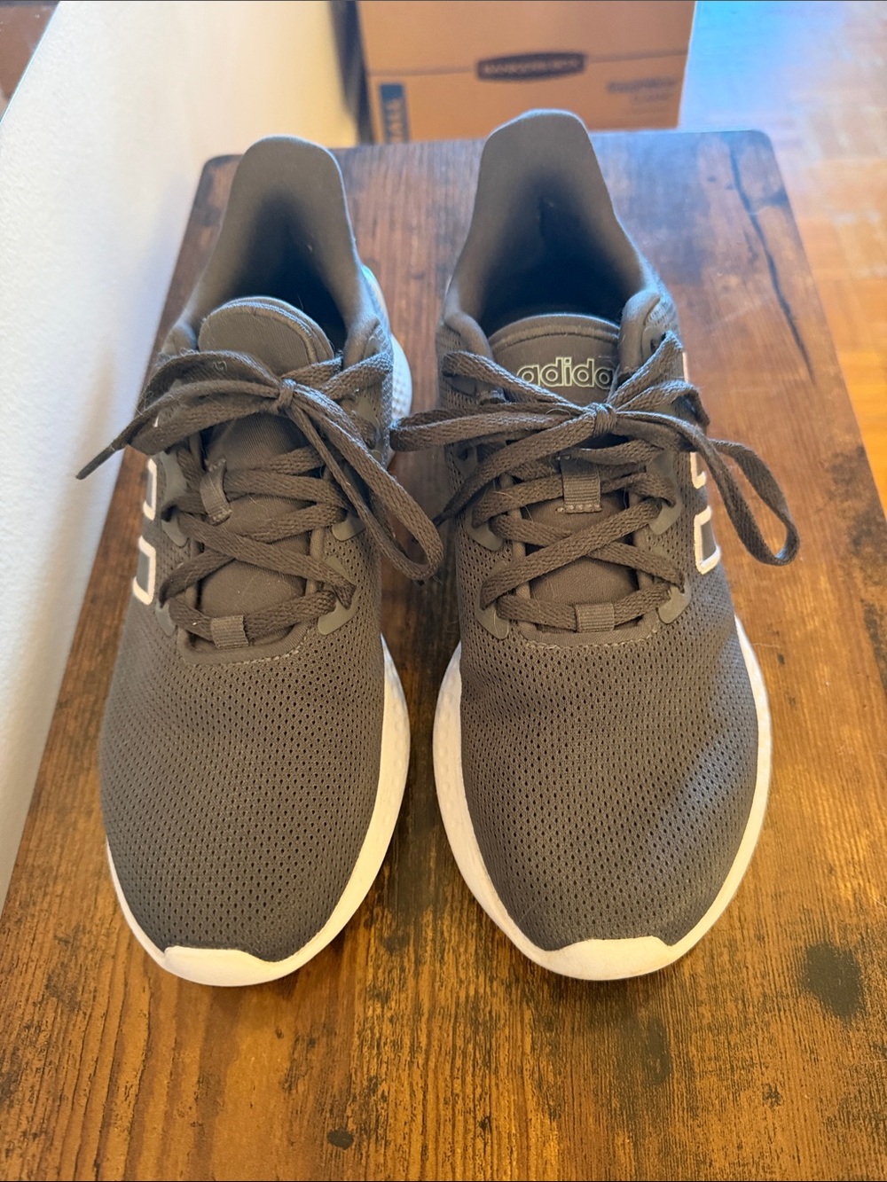 adidas women Charcoal Grey Mesh Lace-Up Sneakers